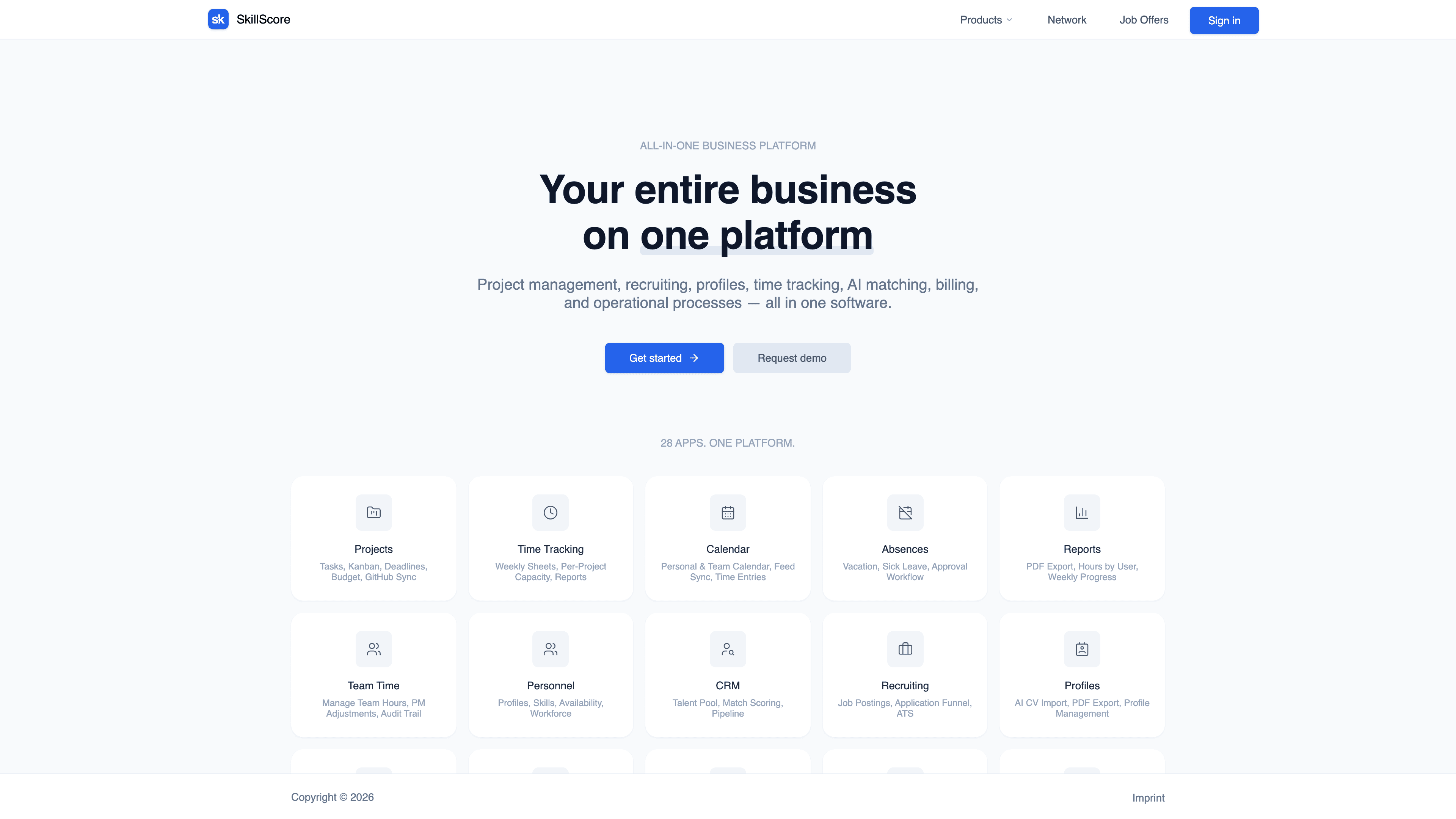 SkillScore: All-in-One Business Platform