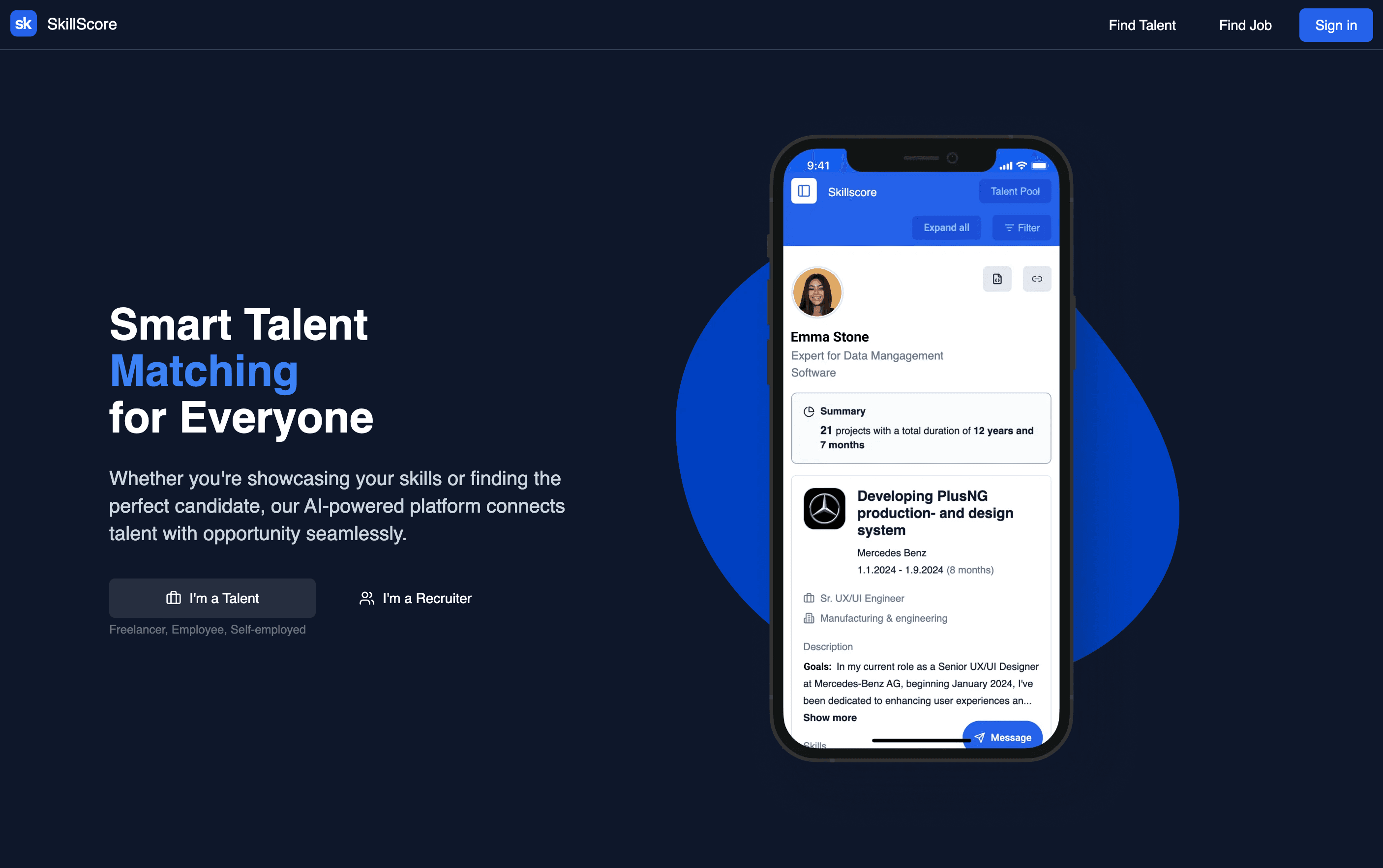 Talent Matching Plattform: LLM basierte SaaS für interaktive Lebensläufe